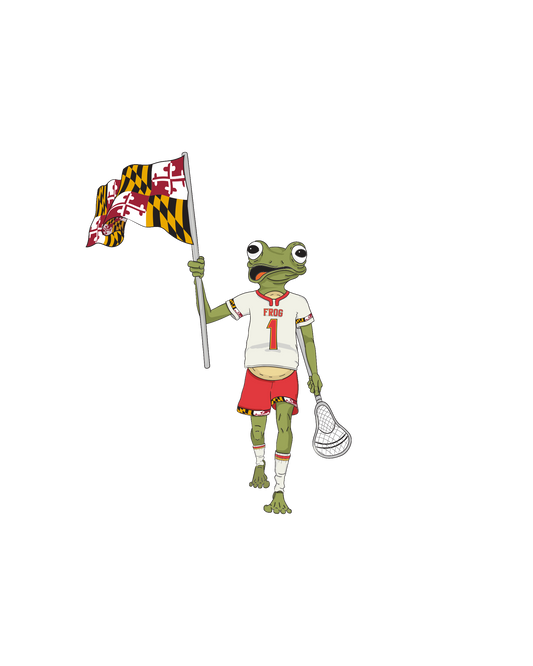 Maryland Lax Frog Sticker