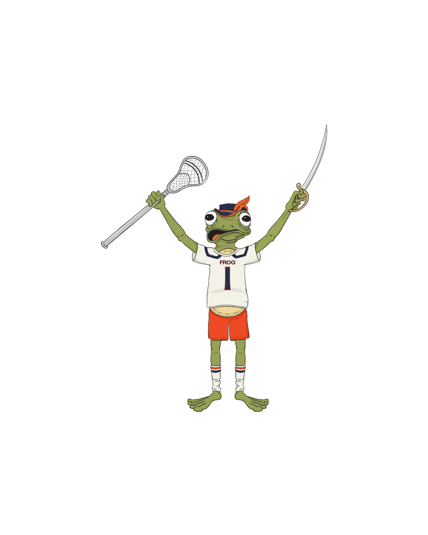 Virginia Lax Frog Sticker