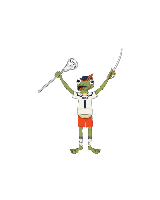 Virginia Lax Frog Sticker